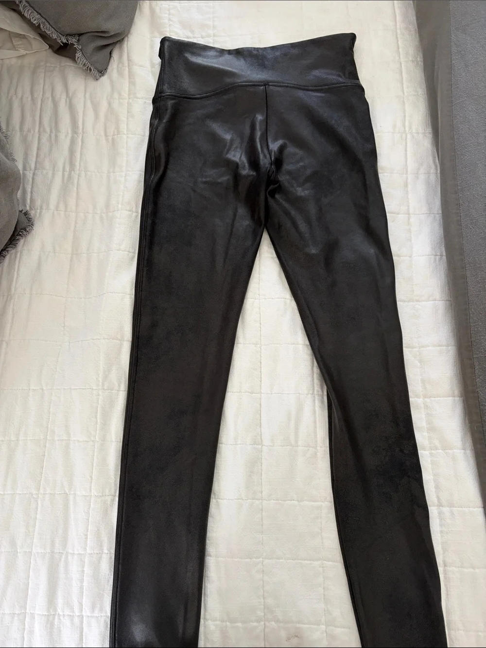 SPANX Black Faux Leather Leggings
